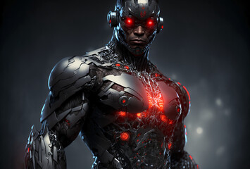 An Angry Cyborg Digital Art