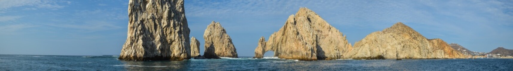 Cabo Mexico Arch Stone Structure in Ocean Panorama