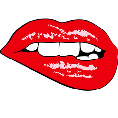 red lips SVG, Kiss SVG, American lips SVG vector illustration 
