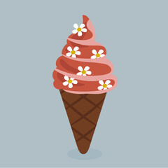 Ice Cream cone with Daisy Candy 