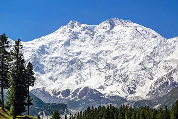 Papier Peint photo Nanga Parbat Fascinating view of the Nanga Parbat peak well know as the Killer mountain in the Himalaya range 