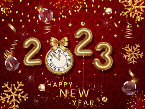 Free vector happy new year 2023 Background Design