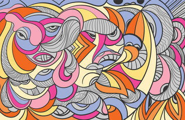 Obraz premium abstract face colorful art vector ullustration