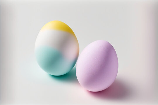 Generative AI brightly colored easter eggs