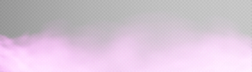 Blue fog purple smoke isolated transparent background. White vector background of cloudiness, fog or smog. Vector illustration