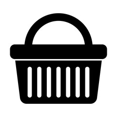 Shopping basket icon. Vector design element.