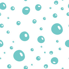 Seamless pattern with bubbles. Water bubbles pattern. Vector illustration
