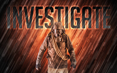 Mysterious man with security concept