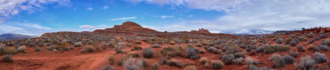 Chuckawalla and Turtle Wall landscape views from trail  Cliffs National Conservation Area Wilderness Snow Canyon State Park St George, Utah
