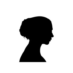 silhouette of a young woman's face in profile