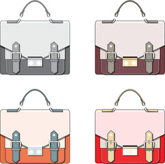 Different colors of bag vector