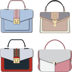 Different type of bags set 