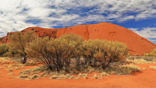 Area next to the NW corner seen from the base walk around Uluru-Ayers Rock. NT-Australia-432