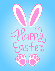 Obraz premium Easter card with text Happy Easter