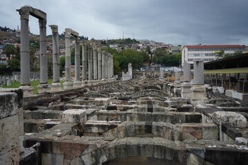 Old Smyrna in Izmir, Turkey was a Greek city located at a strategic point on the Aegean coast of Anatolia.  The name of the city since about 1930 is İzmir.