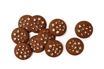 pan di stelle cookies isolated white background