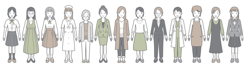 女性のベクターイラスト