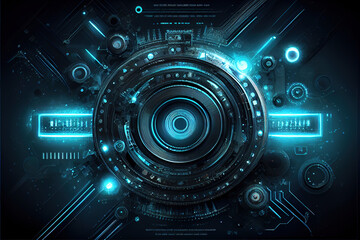 Fototapeta premium Abstract technological background .Generative AI