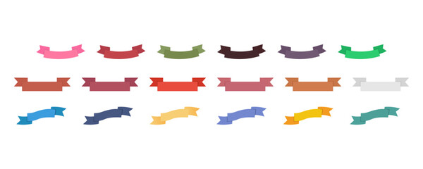 colored ribbons set of colored ribbons eps10