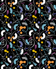 Fototapeta premium Paint splashes vector background with drops and stains, artistic elements.