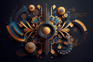 Abstract technological background .Generative AI