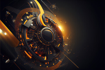 Abstract technological background .Generative AI