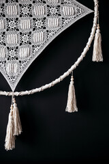 Macrame dream catcher, wall decoration in boho indian style