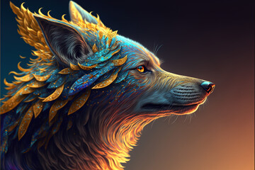 head of a wolf