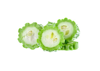 bitter gourd slices  on transparent png