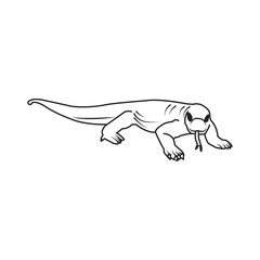 Obraz premium Komodo dragon icon,