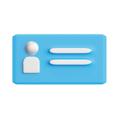 Contacts 3d Illustration