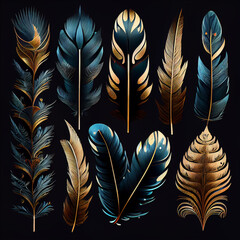 Feather design elements