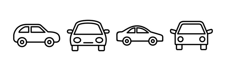 Car icon vector for web and mobile app. car sign and symbol. small sedan