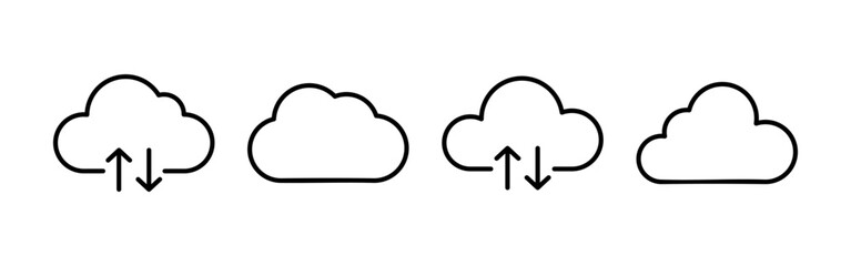 Cloud icon vector for web and mobile app. cloud sign and symbol