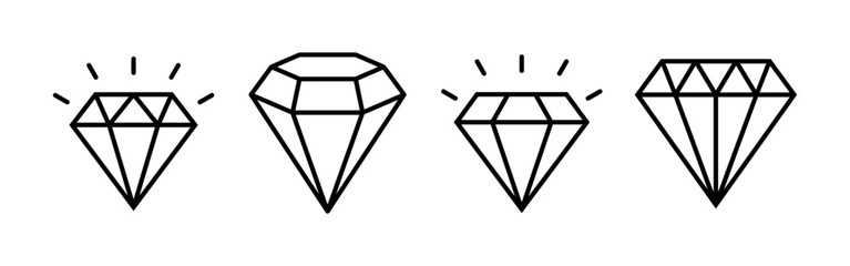 Diamond icon vector for web and mobile app. diamond gems sign and symbol