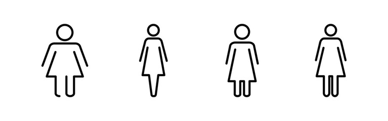 Female icon vector for web and mobile app. woman sign and symbol