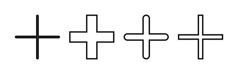 Plus Icon vector for web and mobile app. Add plus sign and symbol
