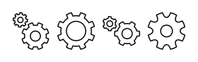 setting Icon vector for web and mobile app. Cog settings sign and symbol. Gear Sign