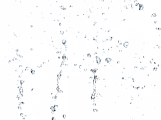 Shape form droplet of Water splashes into drop water line tube attack fluttering in air and stop motion freeze shot. Splash Water for texture graphic resource elements, White background isolated