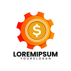 gear and money logo design
