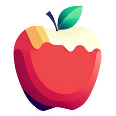 Abstract apple isolated