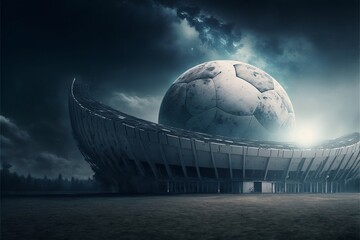 estadio, pelota gigante