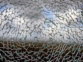 Useful texture overlay. A broken glass on. with many sharp shards. Useful texture overlay for background. 