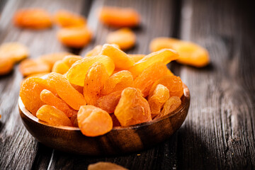 A full plate of dried apricots.