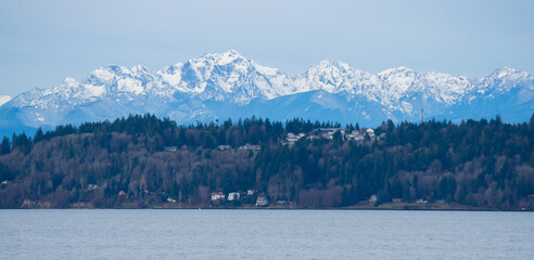 Waterfront Homes in Kingston Washington from Puget Sound