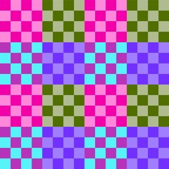 Effect of colorful chessboard. seamless pattern for cloth, fashion. wrapping paper, cover skin and background.