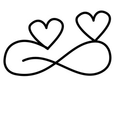 hand drawn infinite love