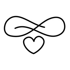 hand drawn infinite love