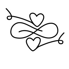hand drawn infinite love