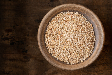 Roasted Sesame Seeds in a Bowl